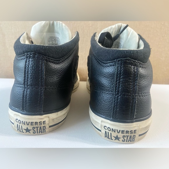 Converse (Unisex) Chuck Taylor ALL Star High Street HI black leather size M7/W9 - Picture 5 of 7